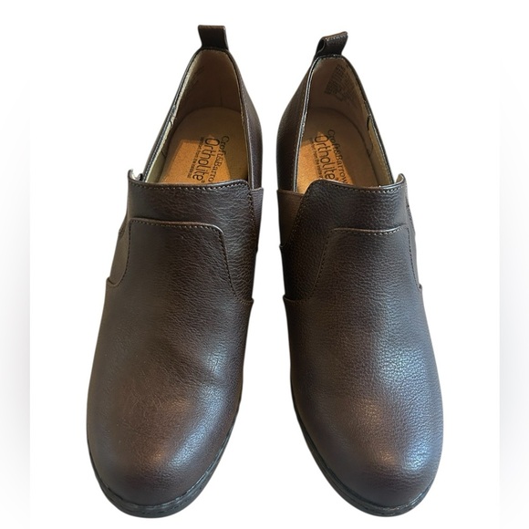 NWOT Croft & Borrow Maidenbrown Brown Faux Leather Heeled Shoes, Women’s 9.5 - Picture 2 of 9